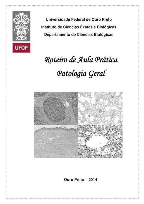 Pdf Roteiro De Aula Pr Tica Patologia Geral Professor Ufop