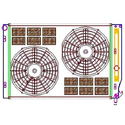 Griffin Radiators Corvette Combounit Crossflow Radiator Row Cu