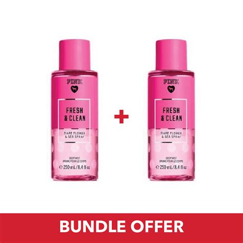 Victorias Secret Pink Freshandclean Body Mist 250mlx2 Bundle Offer Price