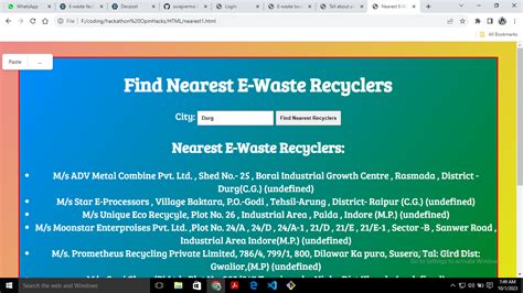 E-waste facility locator | Devpost