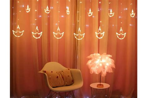 Diwali Diya Decoration String Led Curtain Hanging Lights Etsy