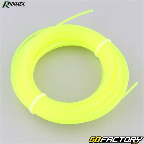 Fil de débroussailleuse Ø2 mm rond nylon Ribimex jaune fluo