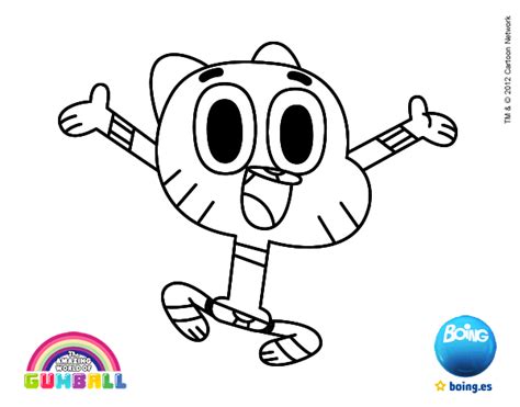 Dibujo De Gumball Para Colorear Dibujos Net