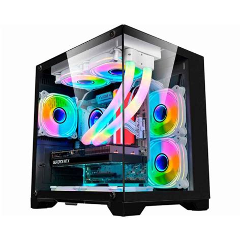 Gabinete Gamer K Mex Cg Kn Space Aquario Preto Micro Atx Hd Store