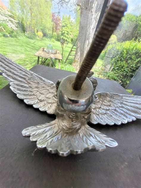 Proantic Great Eagle Automotive Mascot In Silver Bronze