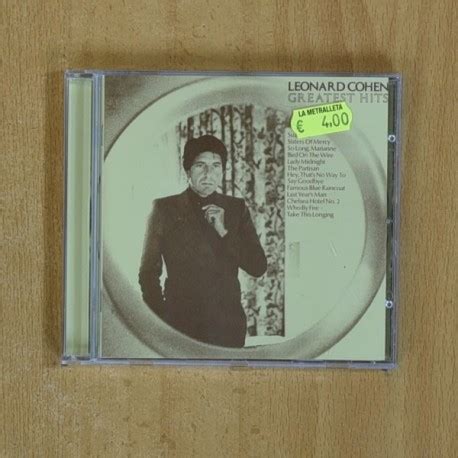 Leonard Cohen Greatest Hits Cd Discos La Metralleta Compra