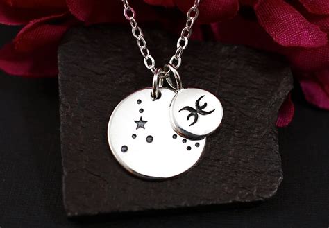 Pisces Constellation Necklace Sterling Silver Pisces Jewelry Pisces