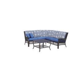 Backyard Creations Allenwood Brown Wicker Sectional Patio Set With