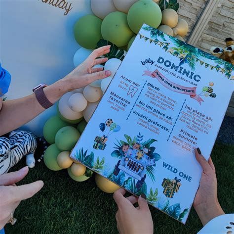 Safari Party Tablou Personalizat Din Lemn Milestone Board