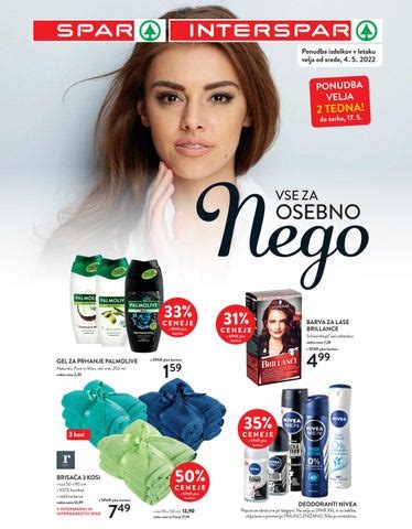 Spar In Interspar Katalog Vse Za Osebno Nego By Vsikatalogi Si Issuu