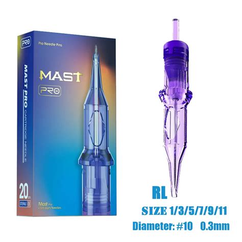 Mast PRO Tattoo Cartridge Needles RL Round Liner Disposable Sterilized