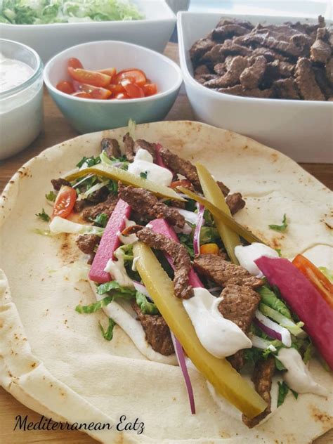 Beef Shawarma with Tahini Sauce - Mediterranean Eatz