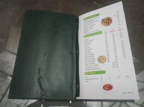 Paper Menu Card Printing Service For Restaurant Bar Hotels At Rs