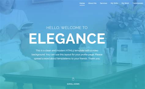 Elegence - Free Modern Bootstrap 4 HTML5 Portfolio Website Template