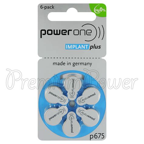 Power One P Size Implant Plus Batteries Cochlear Hearing Aid Cells