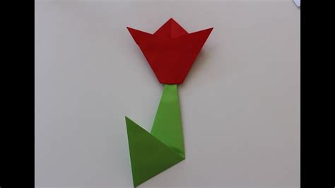 Tulipan Z Papieru Kwiat Origami Atwe Origami Youtube