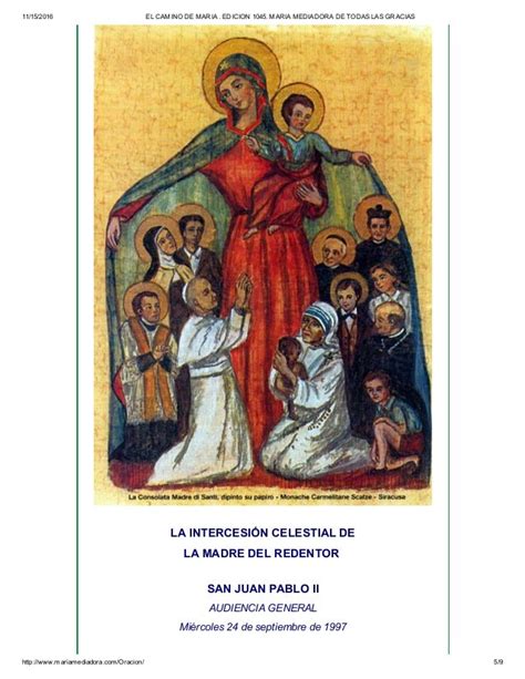 El Camino De Maria Maria Mediadora De Todas Las Gracias