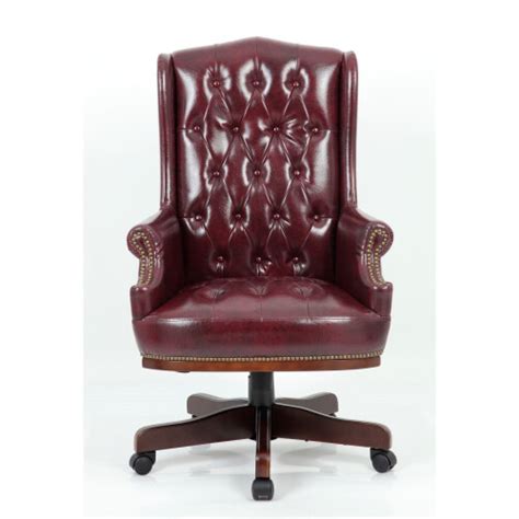 Fine Chairs Bonded Leather Captains Chesterfield Style Managers Desk