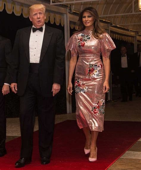 Melania Trump Wears A Pink Erdem Dress To Ring In 2018 - The Kit