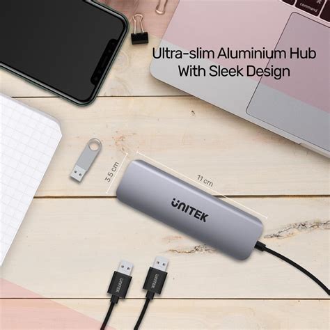 Unitek Usb In Multi Port Hub With Usb C Connector