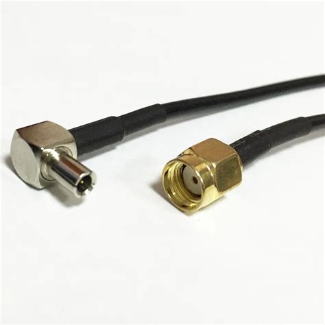 New Wireless Modem Wire Rp Sma Male Plug To Ts9 Right Angle Connector