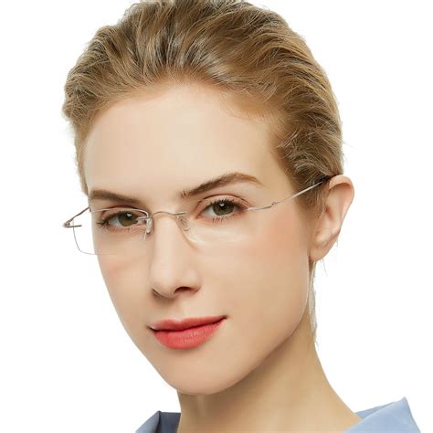 Occi Chiari Blue Light Blocking Reading Glasses Womens Super Lightweight Reader Full Titanium