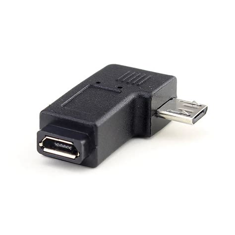 90 Degree Left Angle Micro Usb B Male To Female Plug Connector Adapters Converters Free Shipping