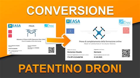 CONVERSIONE PATENTINO DRONI Attestato A1 A3 Non CRO E CRO YouTube