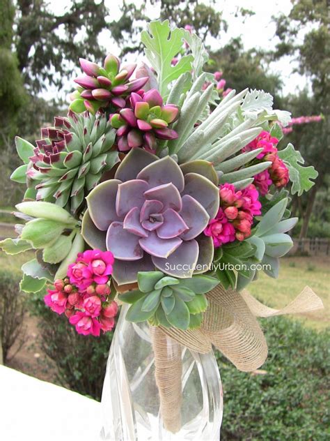 Succulent Weddding Bouquet Urban Succulents San Diego