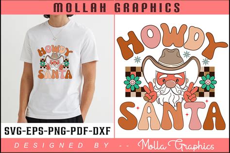 Howdy Santa Christmas Sublimation Design Graphic By Molla Graphics