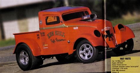 Model Pickup E Ken Kull Red Baron Custom Cars Drag Racing