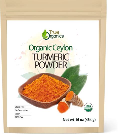 True Organic Ceylon Turmeric Powder 1 Pound Bulk Bag Certified Organic Usda