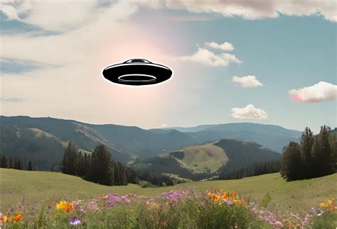 ufo flying  mountains  stock photo public domain pictures
