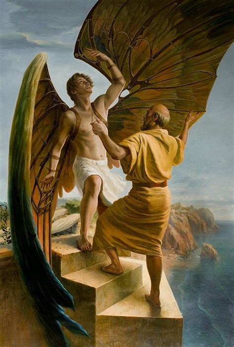 Icarus and Daedalus — Steemkr | Icarus greek mythology, Greek mythology ...