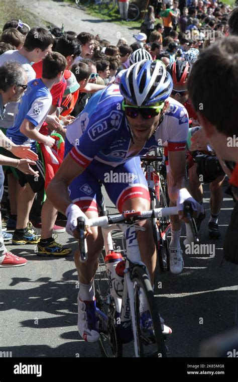 Thibault Pinot Team Fdj Rides Up The Alto De La Antigua During Stage