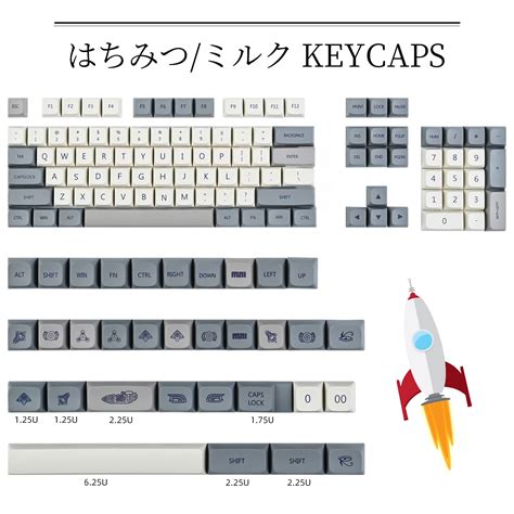 Buy GTSP XDA Profile Keycaps 125 Retro PBT Key Cap Cover Set Dye