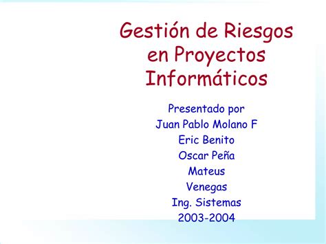 Gestion De Riesgos PPT Descarga Gratuita