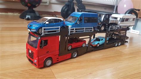 Diecast Mercedes Benz Actros Car Transporter 143 Scale Review