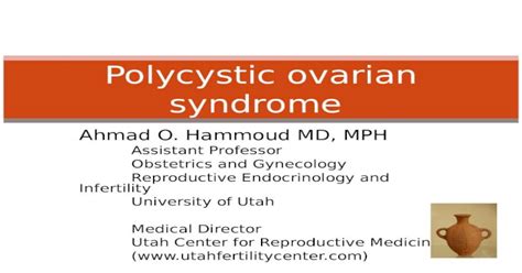 Ppt Ahmad O Hammoud Md Mph Assistant Professor Obstetrics And Gynecology Reproductive