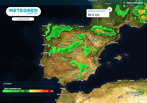 Predicción de nevadas importantes en España en unas horas podría