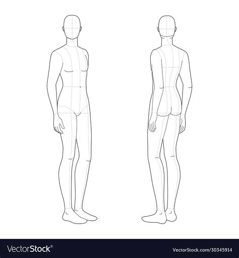 Male Body Templates For Designing Clothes