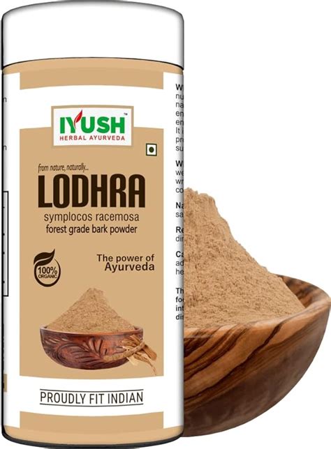 Buy Iyush Herbal Ayurveda Lodhra Powder Gm Lodhra Powder For