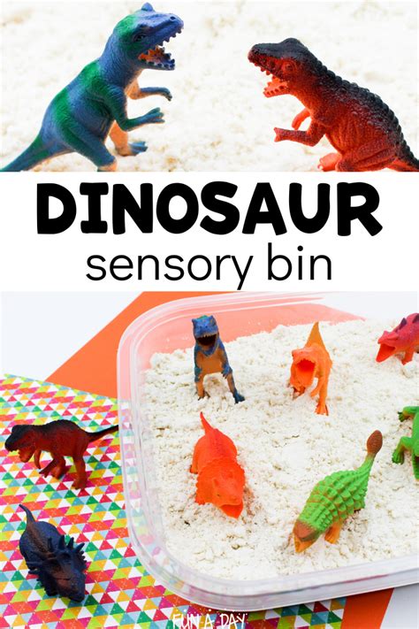 Simple Dinosaur Sensory Bin With Cloud Dough Sensory Bins Sensory