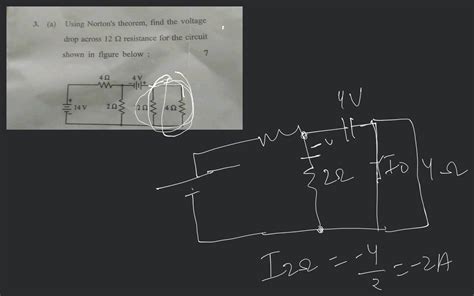 B Using Norton S Theorem Find The Voltage Drop Across Resistance F