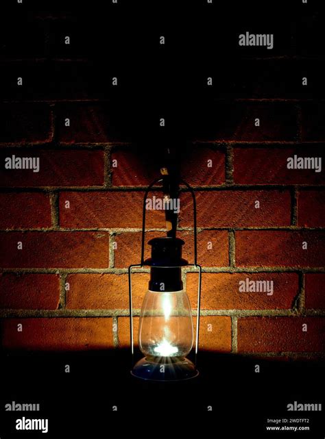 Lantern Light Shining Onto Brickwork Hi Res Stock Photography And