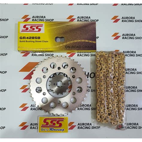 Jual Gear Set SSS Ninja 150 R SS RR Rantai SSS 428 SB Gold