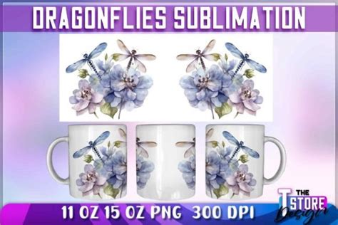 Dragonflies 11 15 Oz Mug Sublimation Graphic By The T Store Design