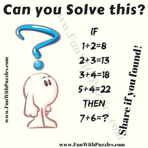 Fun Logical Reasoning Puzzle Question In Maths