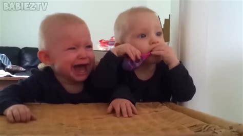 TRY NOT TO LAUGH Challenge Most Funny Twin Babies Fighting Over Stuff