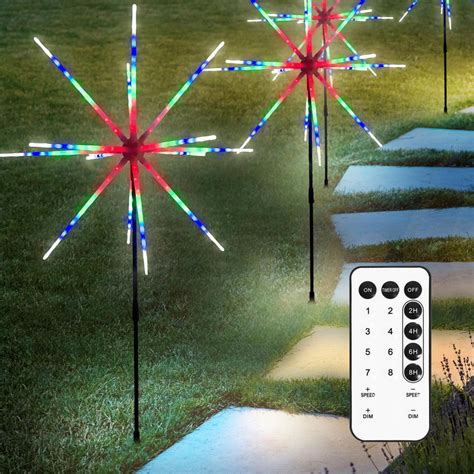 Winter Lane 2-pack 22" LED Indoor/Outdoor Sparkler Lights with Remote ...